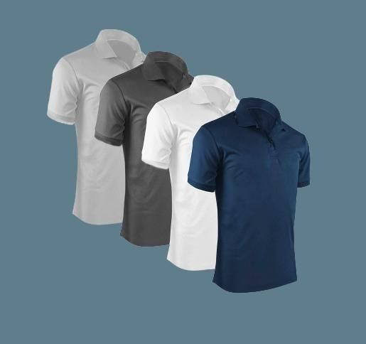 🔥🔥Poly Cotton Solid Half Sleeves Mens Polo T-shirt🔥 💥(Pack of 4)💥🔥 💥Flat 50% OFF💥