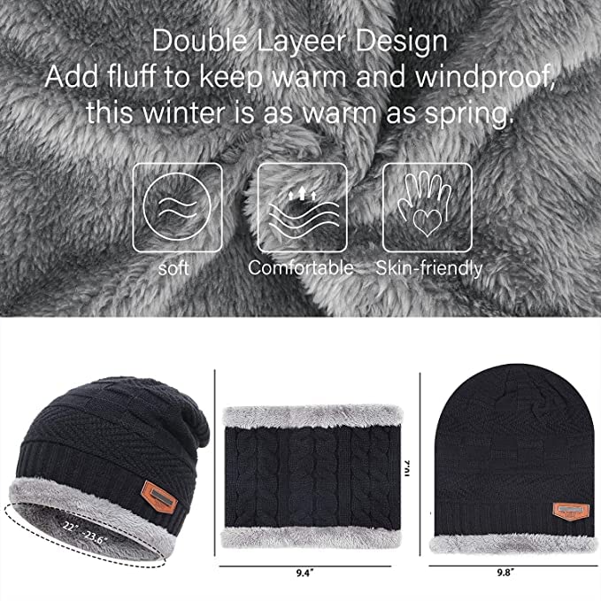 🔥🔥Woolen Cap with Neck Muffler/Neckwarmer🔥🔥Buy 1 Get 1 Free | Flat 50% OFF