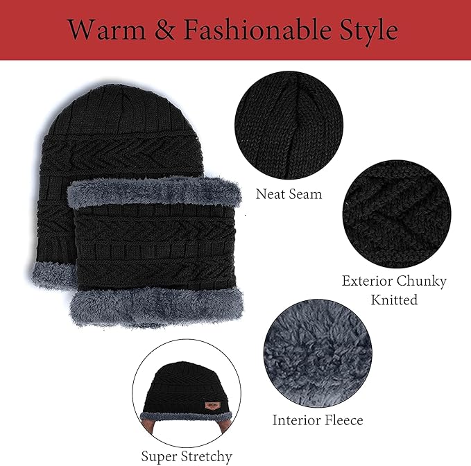 🔥🔥Woolen Cap with Neck Muffler/Neckwarmer🔥🔥Buy 1 Get 1 Free | Flat 50% OFF