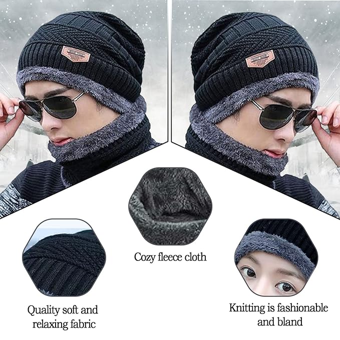 🔥🔥Woolen Cap with Neck Muffler/Neckwarmer🔥🔥Buy 1 Get 1 Free | Flat 50% OFF