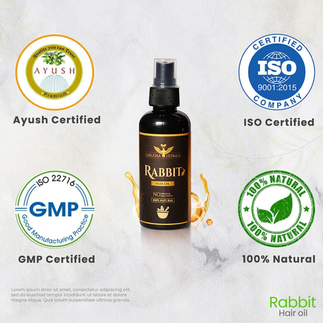 Garudaa Herbals Rabbit Hair Growth Oil 100ml (Pack of 2) 🔥 BUY 1 GET 1 FREE 🔥