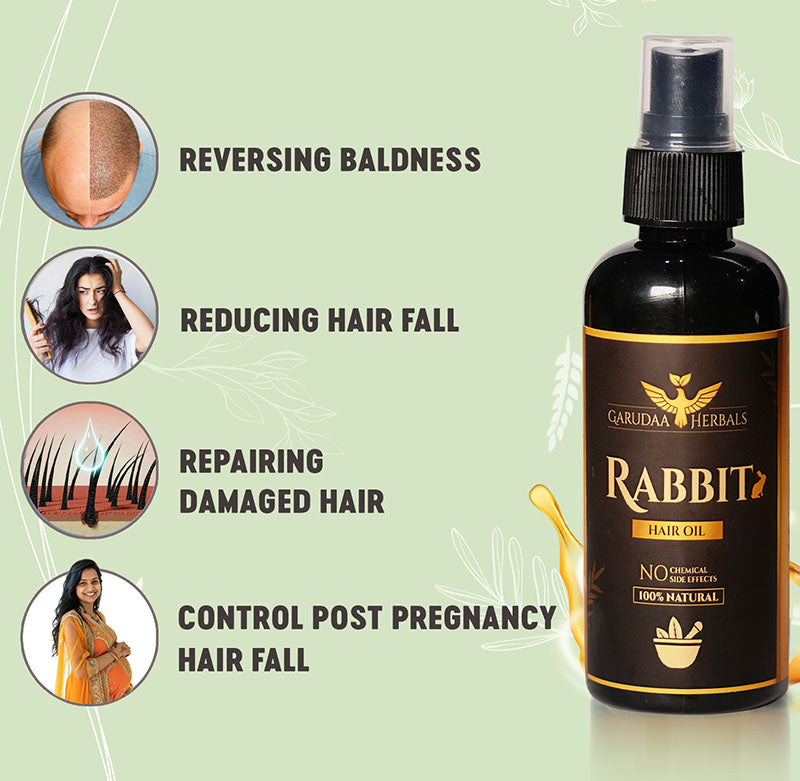 Garudaa Herbals Rabbit Hair Growth Oil 100ml (Pack of 2) 🔥 BUY 1 GET 1 FREE 🔥