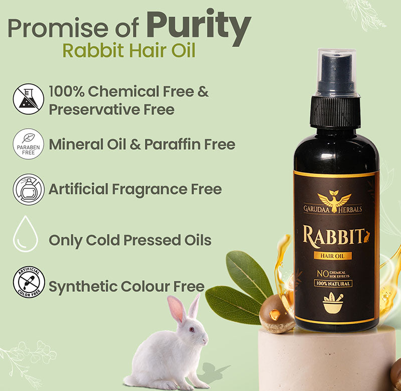 Garudaa Herbals Rabbit Hair Growth Oil 100ml (Pack of 2) 🔥 BUY 1 GET 1 FREE 🔥