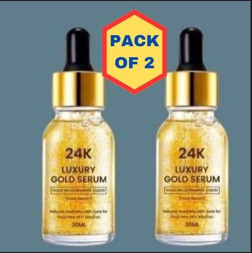 24K Gold Face Serum,  Anti Aging Face Serum(Pack Of 2)🔥🔥BUY 1 GET 1 FREE | Sale 50% Off Today💥🤩